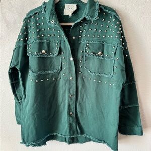 Fantastic Fawn Studded Raw Hem Jacket.